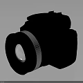 High Quality Digital SLR Camera Featuring Black Silhouette And Optical Lens