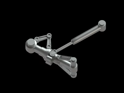 Metal Mechanical Component With Multiple Joints And Rod Structures 3d model