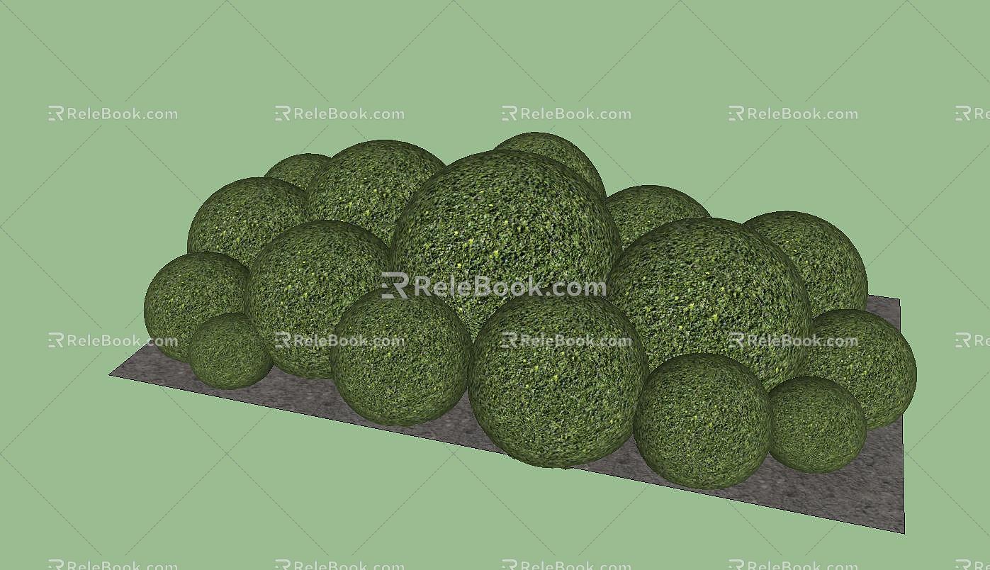 Modern Shrub Home Decoration Tooling Green Plant model