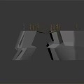 3D Rendered Rope Bridges Connecting Rock Platforms With Wooden Planks And Green Vines