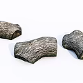 Natural Stone And Wood Pieces With Rustic Texture For Decorative Use