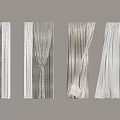 Curtain Double Open Curtain 3d model