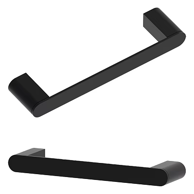 Sleek Black Metal Door Handle For Interior Doors With Modern Minimalist Design And Smooth Grip 3d model