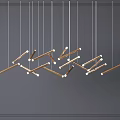 Modern Crystal Chandelier With Hanging Glass Elements And Gold Accents For Interior Decor