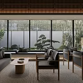 Modern Reception Area Lobby Rest Area Reception Room 3d model