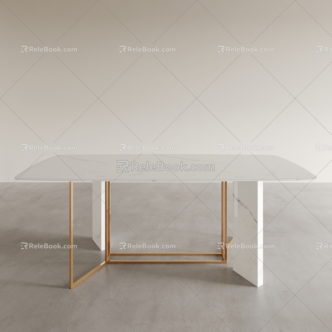 Dining Table Tea Table Office Desk Long Table Square Table 3d model