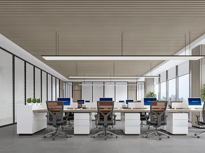 modern public office area public office 3d model