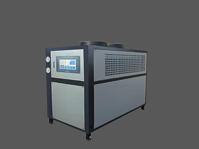 Industrial Grade Chiller Equipment With Digital Display Control Panel And Heat Dissipation Grille 3d model