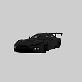 High Performance Race Car With Aerodynamic Design And Rear Spoiler From Multiple Angles