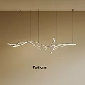Poliform Modern Pendant Light With Wave Design Hanging On Beige Wall 3d model