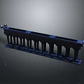 Black Metal Hardware Tool with Long Structure and Multiple Holes for Fixing