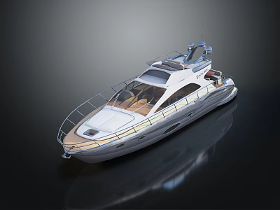 Modern Luxury Yacht With Sleek Design And Deck 3d model Modern Luxury Yacht With Sleek Design And Deck 3d model