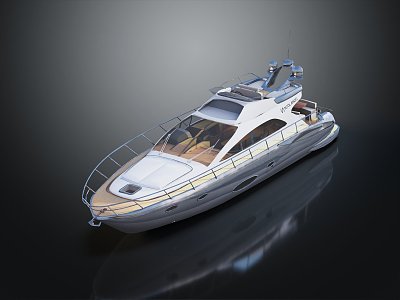 Modern Yacht Ship Private Ship 3d model