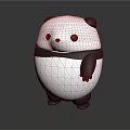 Modern game character panda animal cartoon panda animation panda 3d model