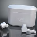 Boat White Wireless Earbuds With Charging Case Modern Audio Design