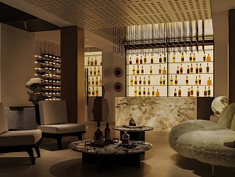 Modern Wine Cellar American Vintage Wine Cellar Cigar Room Wine Cabinet Wine Rack Bar Negotiation Room VIP Room 3d model