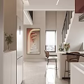 Modern Apartment Living Room With Sofa Artwork And Plants
