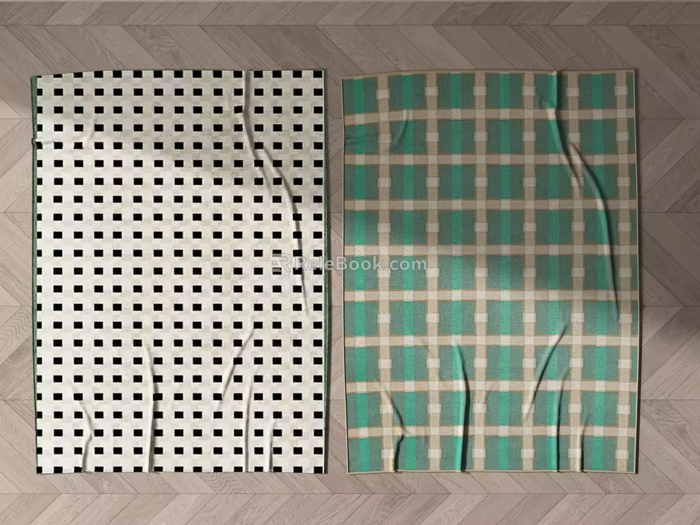 Modern Square Carpet 3d model