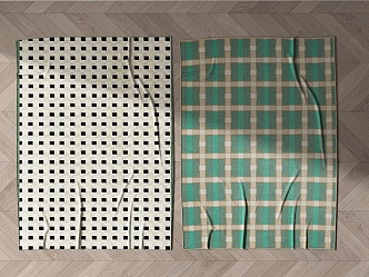 Modern Square Carpet 3d model