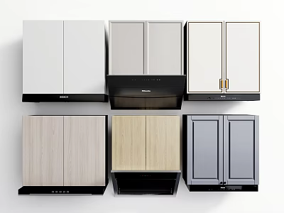 Modern Kitchen Range Hoods In Various Colors And Stylish Designs For Home Use 3d model