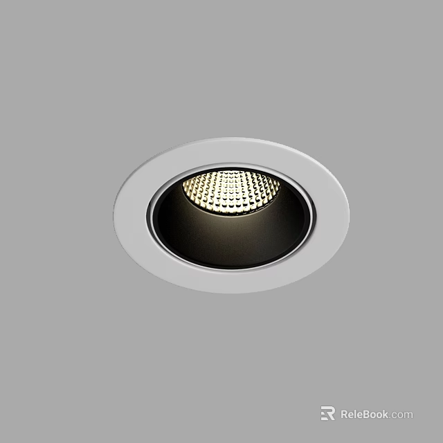 Modern LED Downlight Spotlight With Sleek Round Trim And Bright Illumination Design 3d model 
