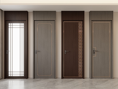 New Chinese style door model