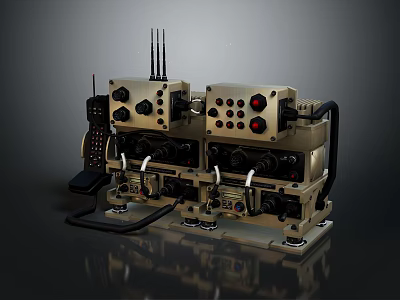 Telegraph Sender Old-fashioned Telegraph Old-fashioned Telegraph Military Typewriter English Typewriter 3d model