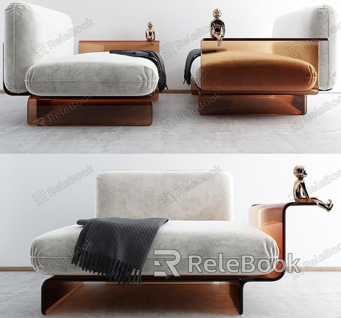 Modern single sofa model