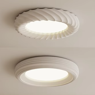 Cream wind ceiling lamp round lamp 3d model