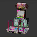 DDR MIX Dance Arcade Machine With Screen Dance Pads Handrails And Speakers