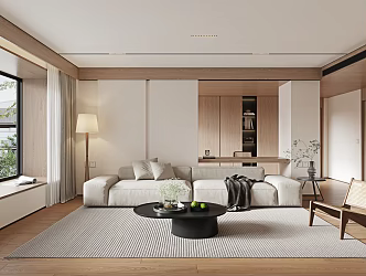 Modern Living Room Log Living Room 3d model