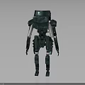 Detailed Green Robot Character With Biomechanical Armor And Futuristic Humanoid Design