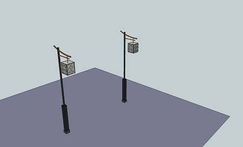 New Chinese Street Lamp 3d model