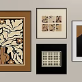 Middle Ancient Hanging Paintings 3d model