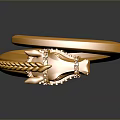 Gold Fashion Ring Featuring Intricate Horse Head Design And Smooth Surface