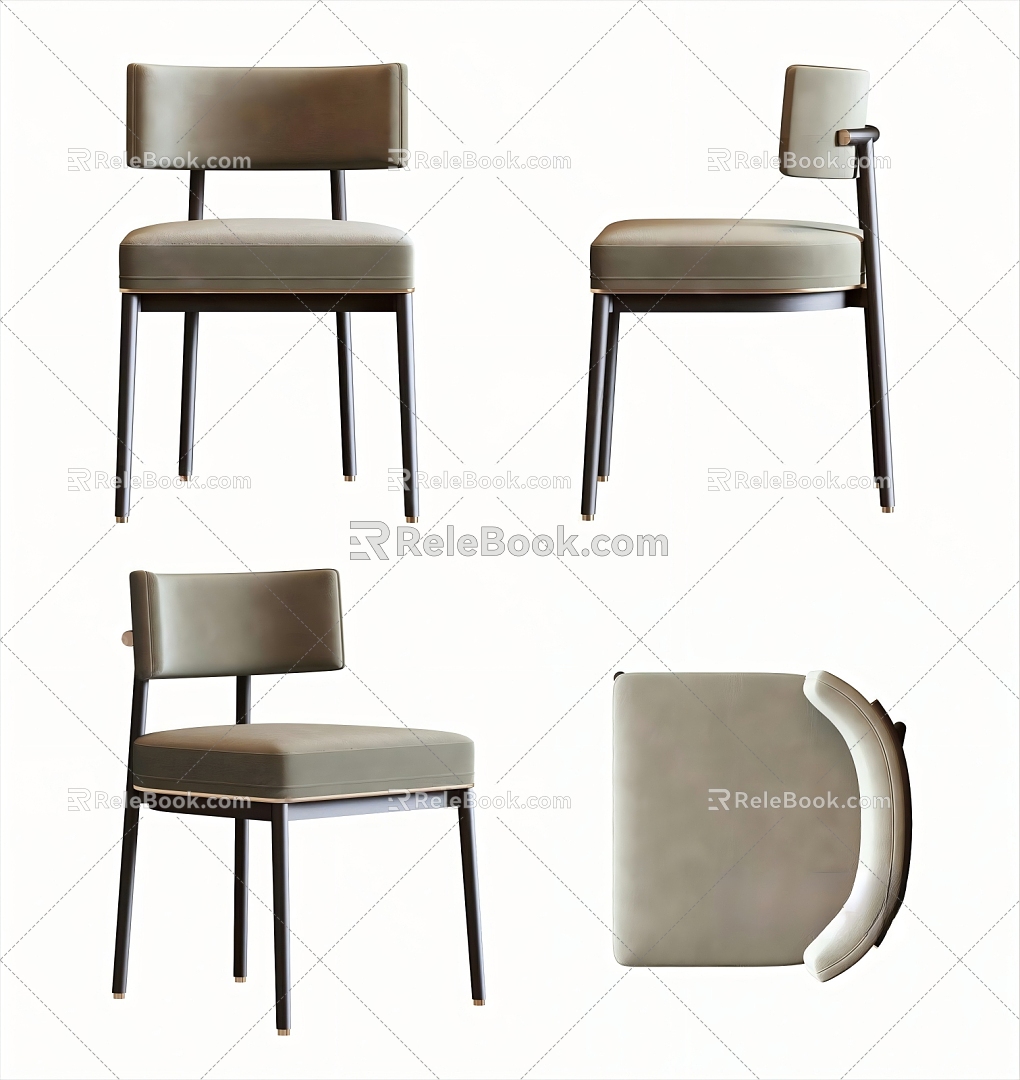 Single chair fabric 3d model