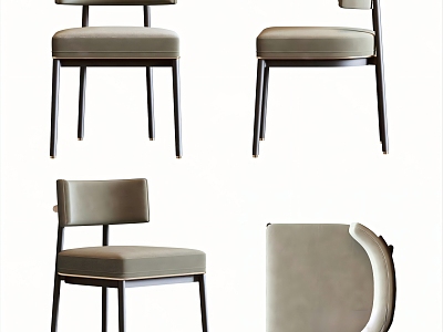 Single chair fabric 3d model