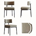 Single chair fabric 3d model