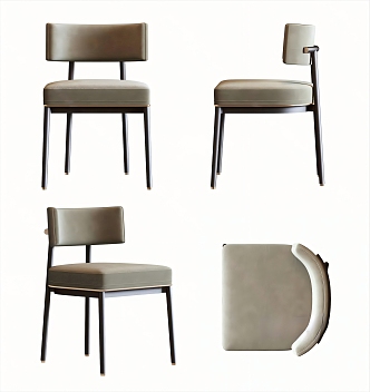 Single chair fabric 3d model