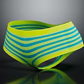 Yellow and Blue Striped Briefs with Comfortable Elastic Waistband for Daily Wear