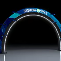 Sequoia Space Blue Illuminated Archway With Modern Design And Light Stripes