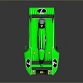 Green Sporty Racing Boat With Streamlined Design And Number 7 On Sleek Exterior
