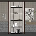 New Chinese Partition Storage Rack Partition 3d model