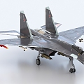 Sukhoi Fighter Su-35 Fighter Aircraft Bomber 3d model