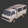 Small White Mini Van Featuring Covered Roof Windows And Side View Exterior
