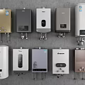 Various Stylish Water Heaters As Daily Electrical Appliances With Different Colors And Modern Designs