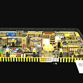 Indoor Playground Featuring Slides Climbing Structures Ball Pits And Yellow Black Striped Fences