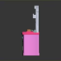 Pink Kids Toy Kitchen With Oven Countertop And Storage Shelves