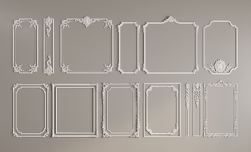 French Gypsum Line Carved Gypsum Line Combination Gypsum Corner Carved 3d model