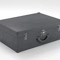 Black Hardshell Case With Metal Lock And Handle For Travel Storage